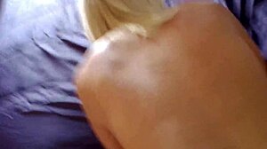 blonde housewife slut flashes her shaved pussy then gets fucked doggystyle after dirty talk and ripped clothes