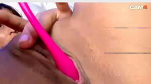 Slick housewife rams big black dildo deep in hairy juicy pussy for creamy orgasm.