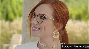 Rocco Siffredi's Hot Redhead And Sexy Blonde Share Lick Ride Deepthroat Massive Cock In Lingerie Threesome!
