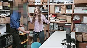 SECURITY CATCHES PERKY THIEF BENT OVER FOR DOGGYSTYLE FUCK ON CAM