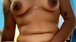 gordinha juliana coxta grinds fat ass on dildo pov chocolate cake orgasm