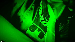 bbw ebony deepthroats huge cock night vision wet cosplay blowjob!