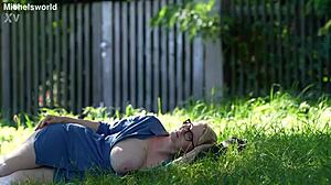 Big Saggy Tits Bounce Downblouse on Hiking Trail Exposure