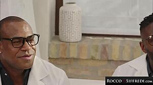 Rocco Siffredi's Sexy Fake Tittied Bitch Takes Four Monster Cocks at Sex Clinic in Deepthroat Cowgirl Double Penetration Orgy