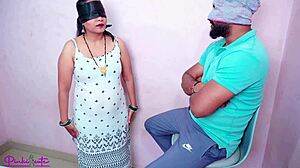 Young Indian Maid's Juicy Pussy Gaped and Squirting on Owner's Huge Cock in Rough Fuck