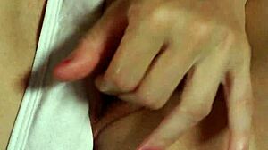 granny hooked on online porn can't stop masturbating her shaved mature pussy
