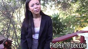 naughty young black agent tricked into outdoor pervert fuck