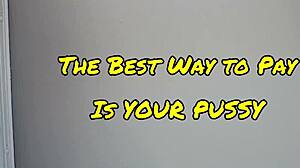 blonde housewife slut flashes her shaved pussy then gets fucked doggystyle after dirty talk and ripped clothes