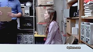 SECURITY CATCHES PERKY THIEF BENT OVER FOR DOGGYSTYLE FUCK ON CAM