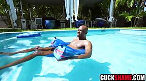 Cuckold Husband Watches Wife Ride Big Black Cock Hardcore