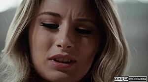 Nerd Stepbrother Pounds Brunette Stepsister's Shaved Pussy Hard