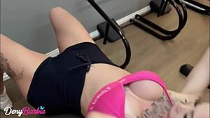 guy pounds hottest blonde bombshell straight from the gym