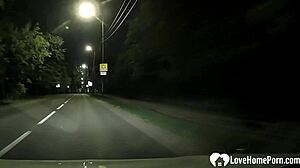 Big tits brunette teacher milf sucks my monster cock pov in the car