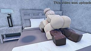 blondie grabs control riding that massive bbc bull deep