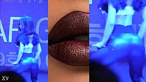 china girl sways seductively in tight leather pants