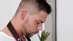 remarkable blonde chick poses before giving hot ass lick rimjob blowjob facial