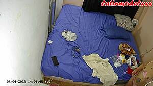 big ass milf slips into tiny pink lingerie prepping for hot fuck action part 1