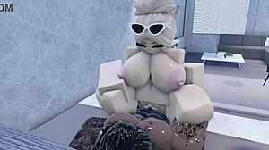 blondie grabs control riding that massive bbc bull deep