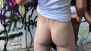 Ebony Schoolgirl Fucked in Warehouse. DirtyMoufPiece Rimjob Cumshot Facial