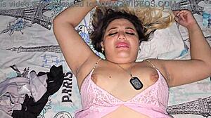 Blonde Latina FUCKED RAW Before Bed In Tight Pajamas!