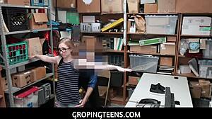 nerdy gracie may green fucked hard by shop guard