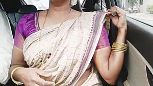 Indian aunty tells son-in-law during car drive: fuck me hard with dirty Telugu talks