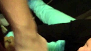 Tipsy petite girlfriend slurps deepthroat blowjob for friend