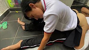 unkempt girl trapped by stepdad's merciless cock pounding session
