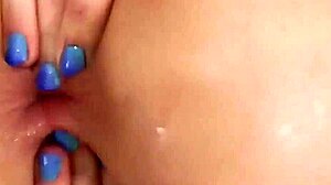 oiled big ass babe spreads gaping asshole for monster cock creampie
