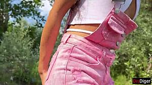 that wild teen bride in fishnets seduces married guy for outdoor doggy cowgirl pussy pounding on lake