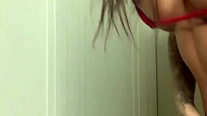 seductive lingerie clings tight as cream drips then dildo plunges deep anal