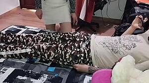Colombian college girl gives huge cock sloppy blowjob