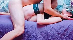 Wife's Stockings Spread Legs Ignite Passion