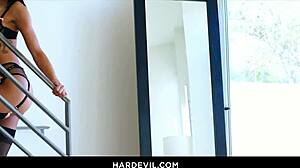 skinny ebony babe alexis tae gaping ass fucked hard by bbc pov