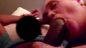 midget slut gags on monster black cock in sloppy gumjob