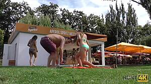 hunt4k guy spots beach teen pays for hidden cam anal pounding right in public sand