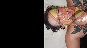 Told Quinnmarie cum on glasses... oops little splash!