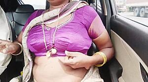 Indian aunty tells son-in-law during car drive: fuck me hard with dirty Telugu talks