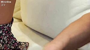 latina's pierced nipples tease during her amazing homemade blowjob
