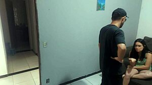 scared housewife bribes cop with her big ass for husbands freedom