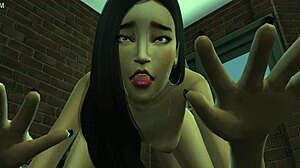 emily willis bent over fucked rough by homeless guy anal in sims shelter parody 😈🍆