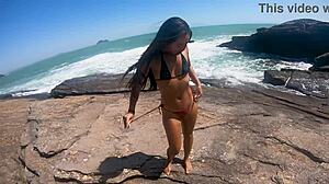 i'm peeing then fucking on beach with huge cock part 1 feels wild