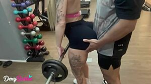 guy pounds hottest blonde bombshell straight from the gym