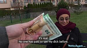 public agent pays afghan beauty cash to fuck her tight pussy with monster cock pov