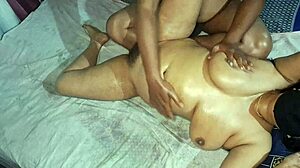 wow! desi indian bhabhi gets full nude oiled massage with juicy pussy fingering and huge tits play