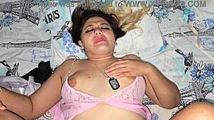 Blonde Latina FUCKED RAW Before Bed In Tight Pajamas!