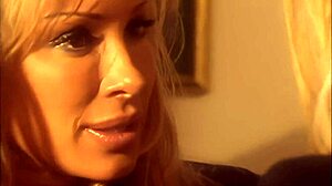 Classy blonde cougar milf fucks lesbian with strapon ass licking and pussy play