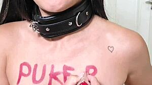 Chunky Puke Outfit Models Fat Ass Fucking Dirty Dildo!