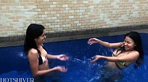 My Hot Brazilian Latina Friend's Huge Natural Tits Bounce During Steamy Kissing