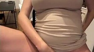 stepmom's milky tits suck dick while showing swollen pussy up close